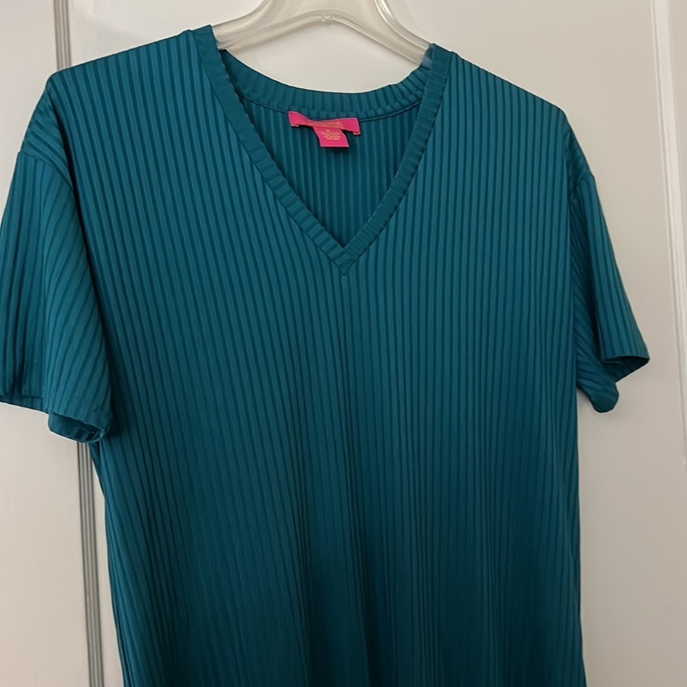 Catherine malandrino green oversized top/ dress size: M - Picture 2 of 7